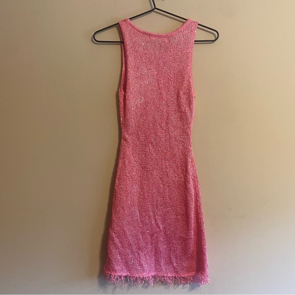 ASTA RESORT Natalia Mini Unlined Dress in Azalea Sequin - XS - Picture 8 of 14